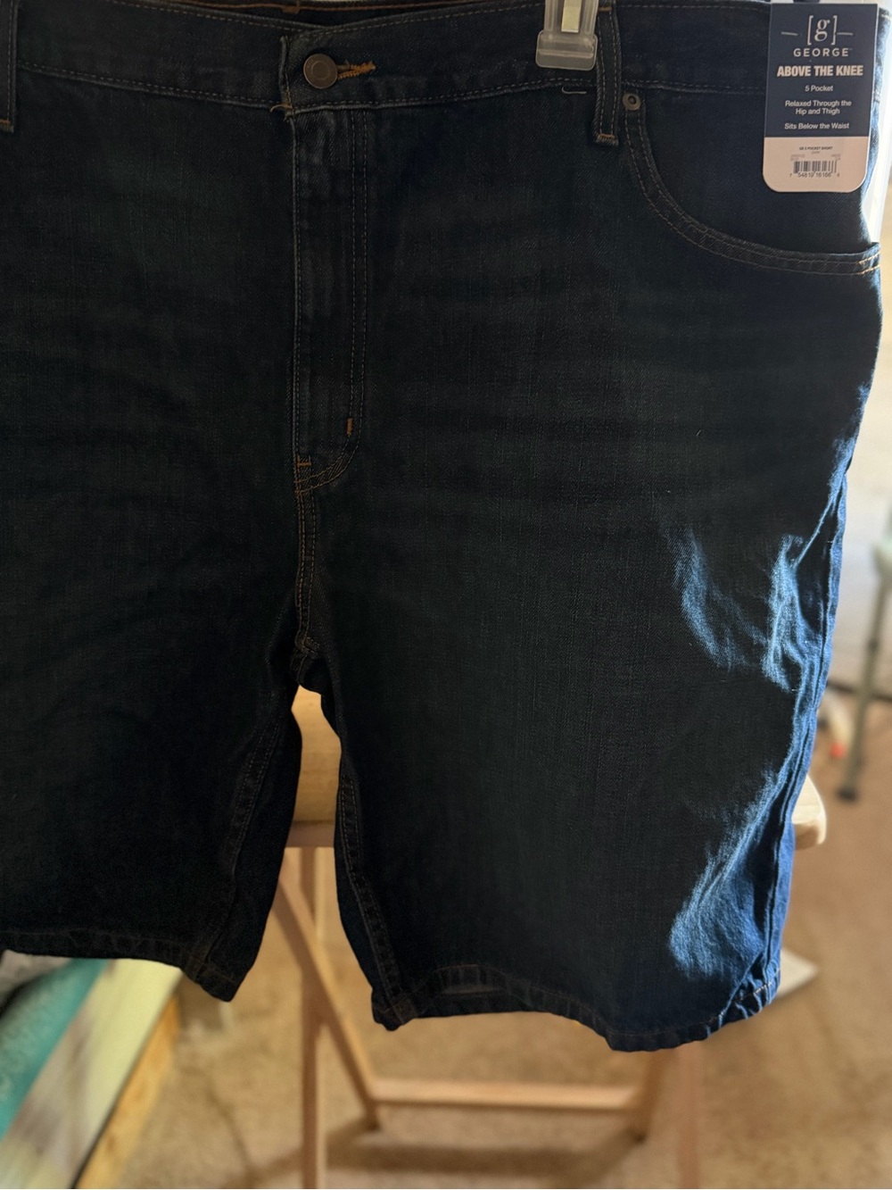 George Dark Blue Denim Jean Shorts